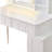 Modern Makeup Vanity Desk With LED Lights & Mirror, 4 Drawer Dressing Table Set With Stool, 3 Colors Dimmable Brightness, Space-Saving For Bedroom-114233123