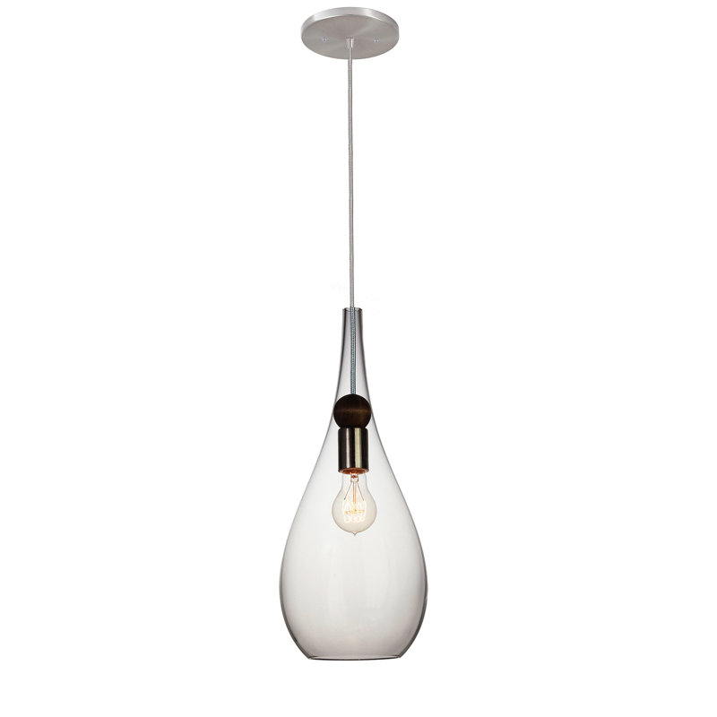 Earth 1 - Light Pendant, Clear, Brushed Nickel, No