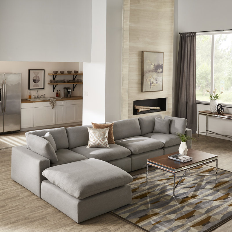 Bania Upholstered L-Shaped Sectional Reversible