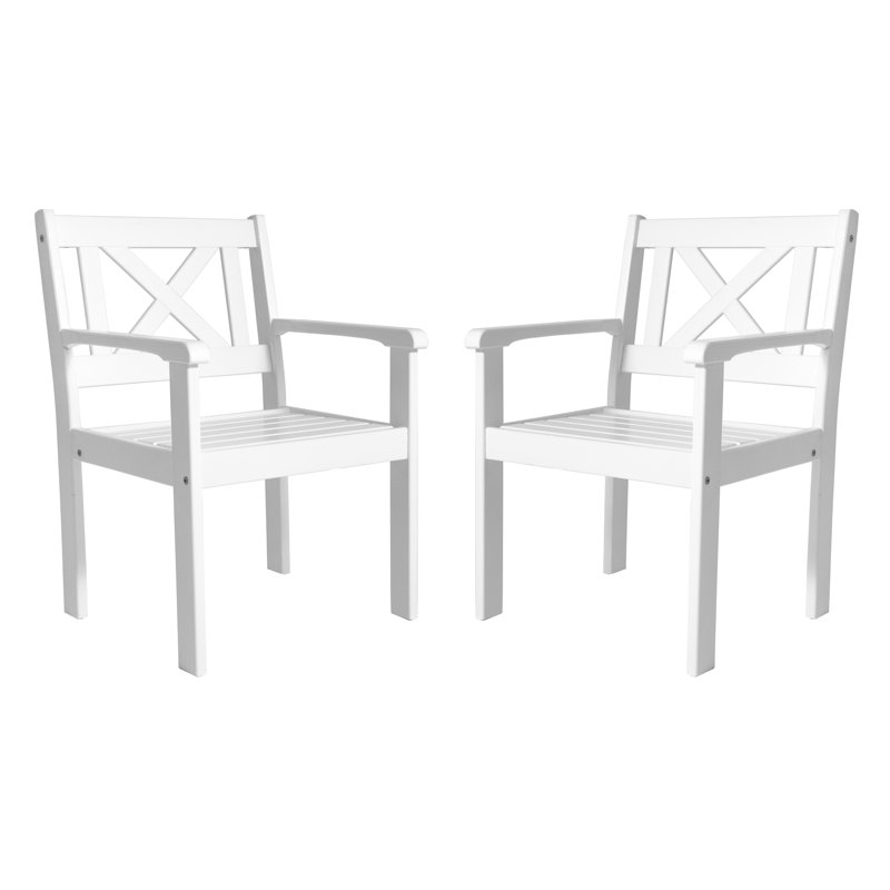 Nystead Outdoor Patio Dining Armchair, White