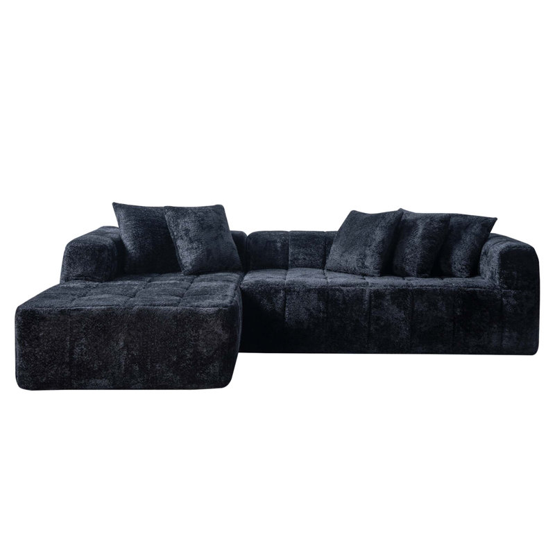 Canapé modulaire 107,9 pouces Cloud, Noir