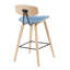 Tabouret de bar ou de comptoir moderne Bilgin Payton avec assise rembourrée et structure en bois-714927828-714927851-714927847