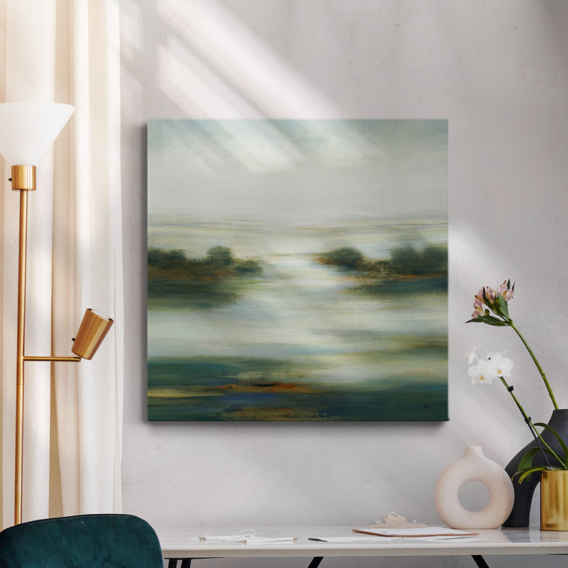 Peaceful Scape - Toile tendue avec châssis de qualité supérieure - prête à être accrochée
