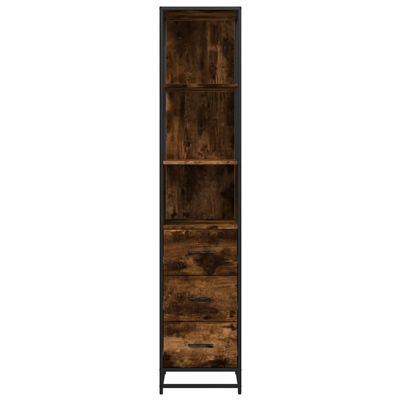 Bathroom Cabinet, Smoked Oak