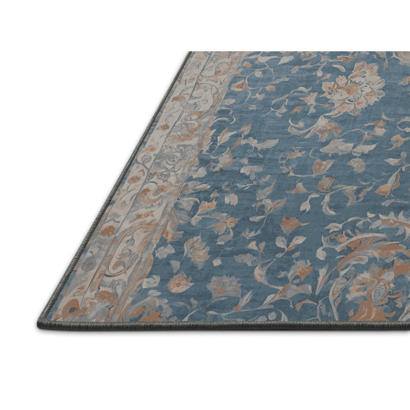 Tapis gris soyeux et moelleux, Rond 4 pi