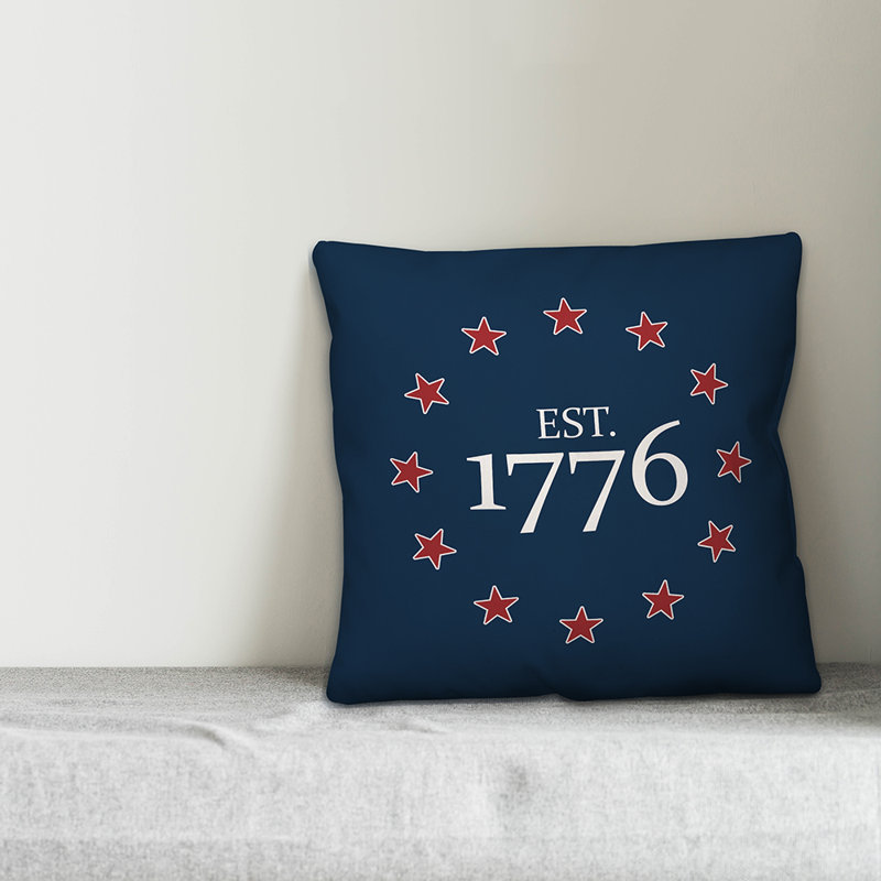  Coussin intérieur / extérieur établit 1776, 18 po x 18 po
