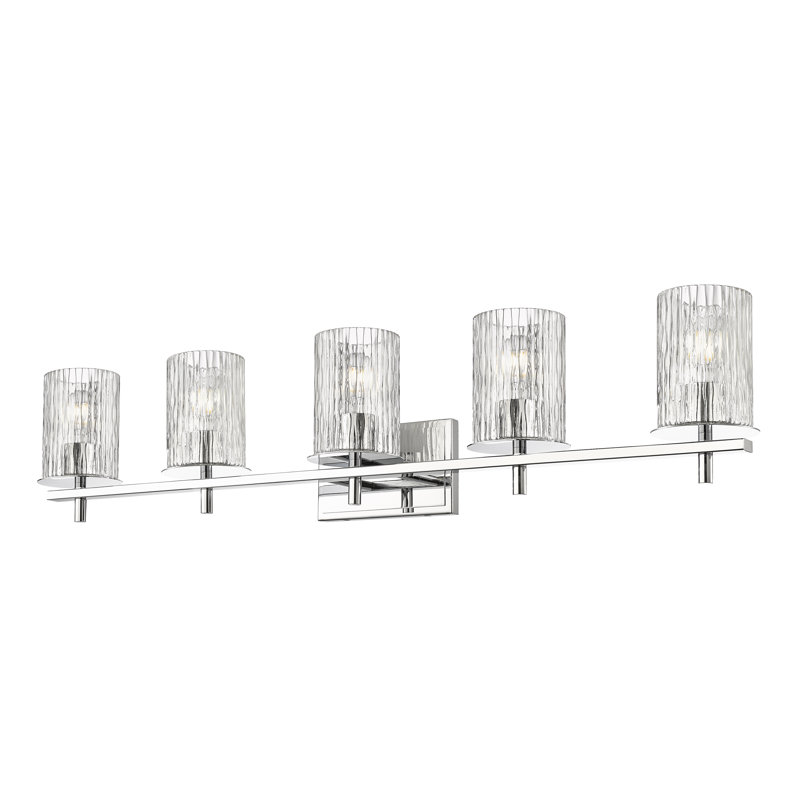 Ensemble de meuble-lavabo 5 lumières Roddrick, Chrome