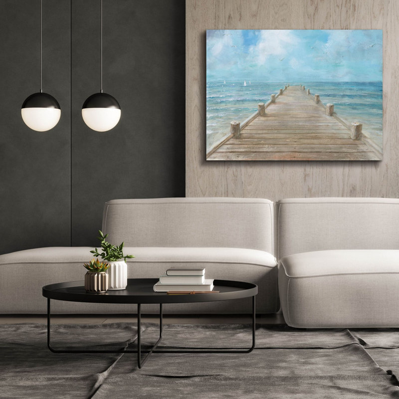  «Summer Dock» par Danhui Nai, art mural sur toile, 40" H x 54" W