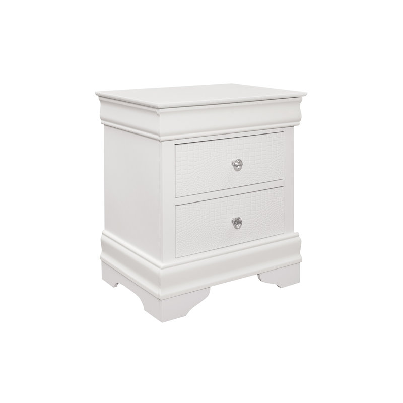 Ensemble de chambre avec lit plateforme 3 pièces Briggitte, Grand, Trois articles : lit, deux tables de chevet