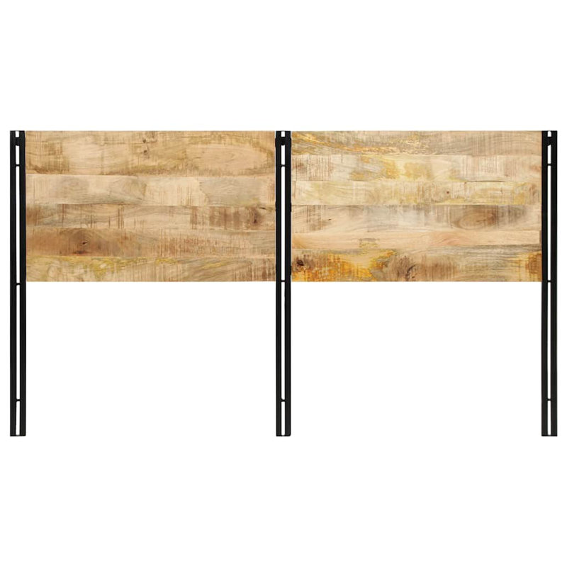 Headboard Solid Wood Mango And Iron, 100cm H x 180cm W x 2cm D