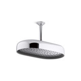Statement 14" Single-Function Wall or Ceiling-Mount Round Rainhead, Oblong Rain Showerhead 2.5 GPM