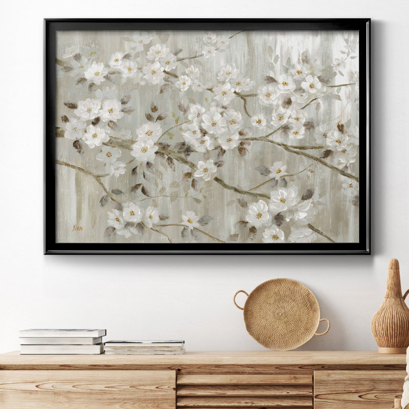 «Neutral Spring» - peinture encadrée, H 18,5 po x l 24,5 po x P 1,5 po, Black Framed Canvas