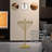 Chabad Style Gold Finish Hanukkah Menorah For Entryway, Living Room, Office, And Kitchen With Led Light Bulbs And Remote Control For Easy Daily Hanukkah Lighting Sequence-1389784315