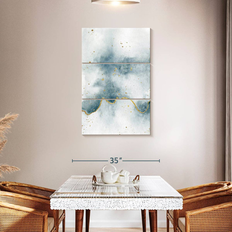 Avery Flow With Gold II, 45" H x 28" W