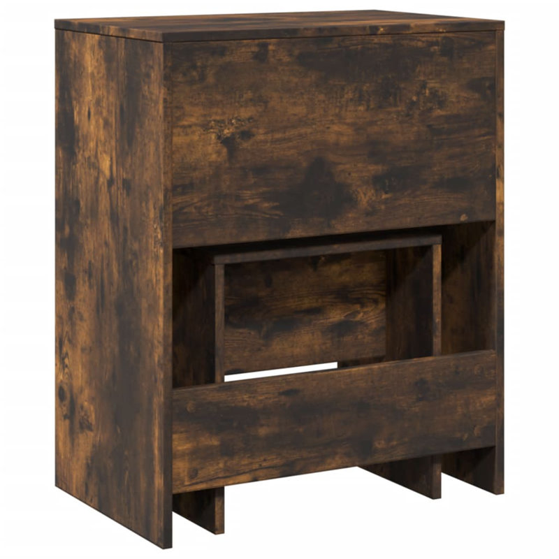 Dressing Table with Mirror, Smoked Oak