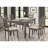 Rustic Transitional 6 Dining Table, Weathered Gray Covering 6 Finish With