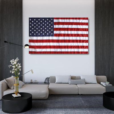 Art sur toile tendue par Flaherty, Dennis: manipulation numérique d'étoiles dans le drapeau américain