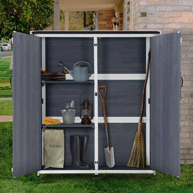 MCombo 4.5 ft. W x 1.5 ft. D Solid Wood Lean-To Tool Shed & Reviews ...