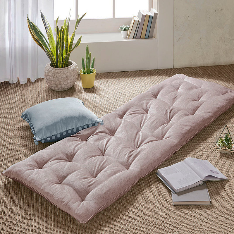 Coussin de sol Poly Chenille 27 po, Rosé, Très grand lit