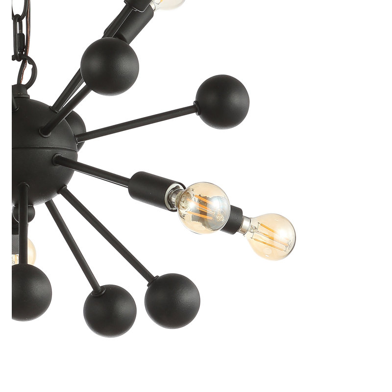 Luminaire sphère suspendu unique 10 lumières Ibraheem