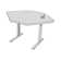 Equity Trapezoid Height Adjustable 59'' L Training Table