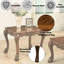Table de bout carrée en chêne cerisier traditionnel, pieds à griffes, fabrication de table festonnée, détails floraux, plateau d'amplification rustique, détails,