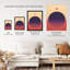 Wall Art Print Aubergine Aura Oil Painting Purple Minimalist Planet Alignment Poster