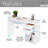 White Contemporary Home Office Workstation Desk With Drawer Storage And Open Shelf
