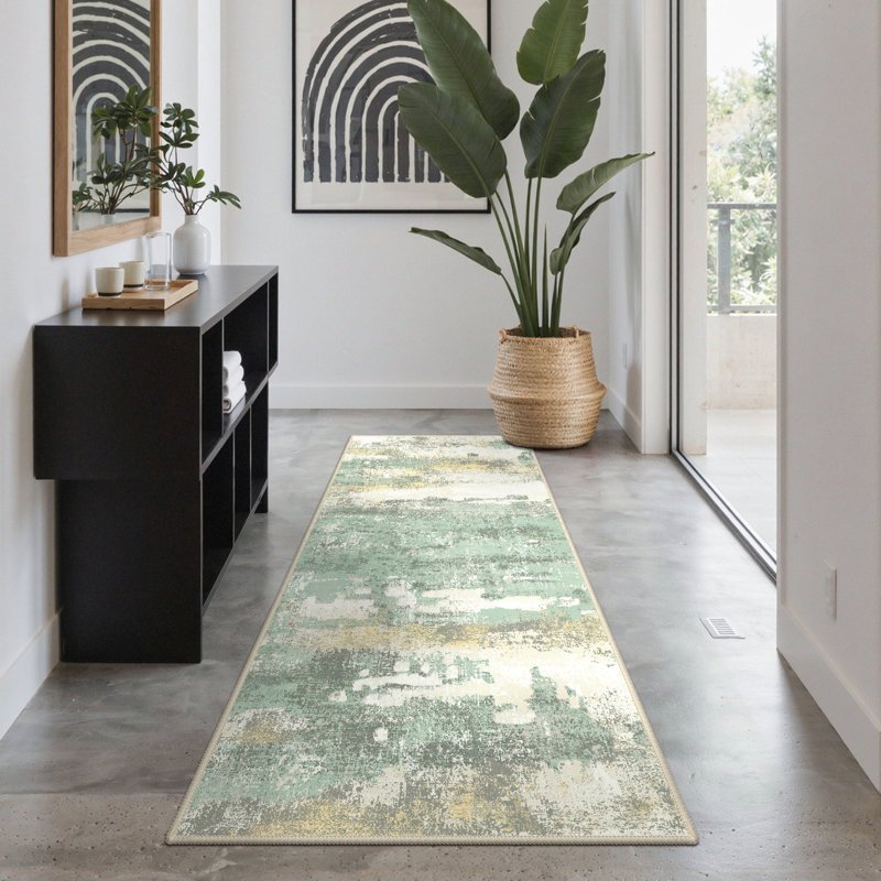 Tapis Pavelina, Tapis de couloir 2 pi x 5 pi, Green