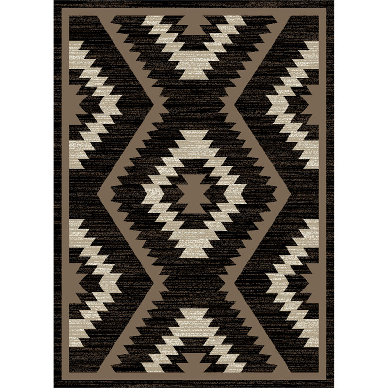 Tapis noir Tacoma Rialto, Rectangle 5 pi 3 po x 7 pi 3 po