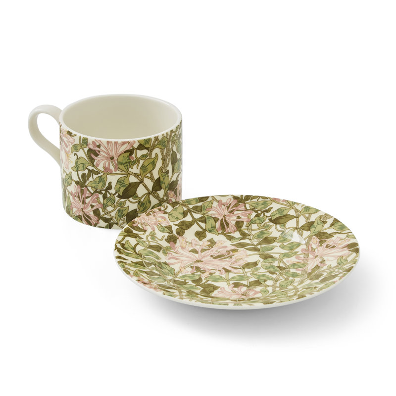 Tasse à thé et soucoupe (chèvrefeuille)