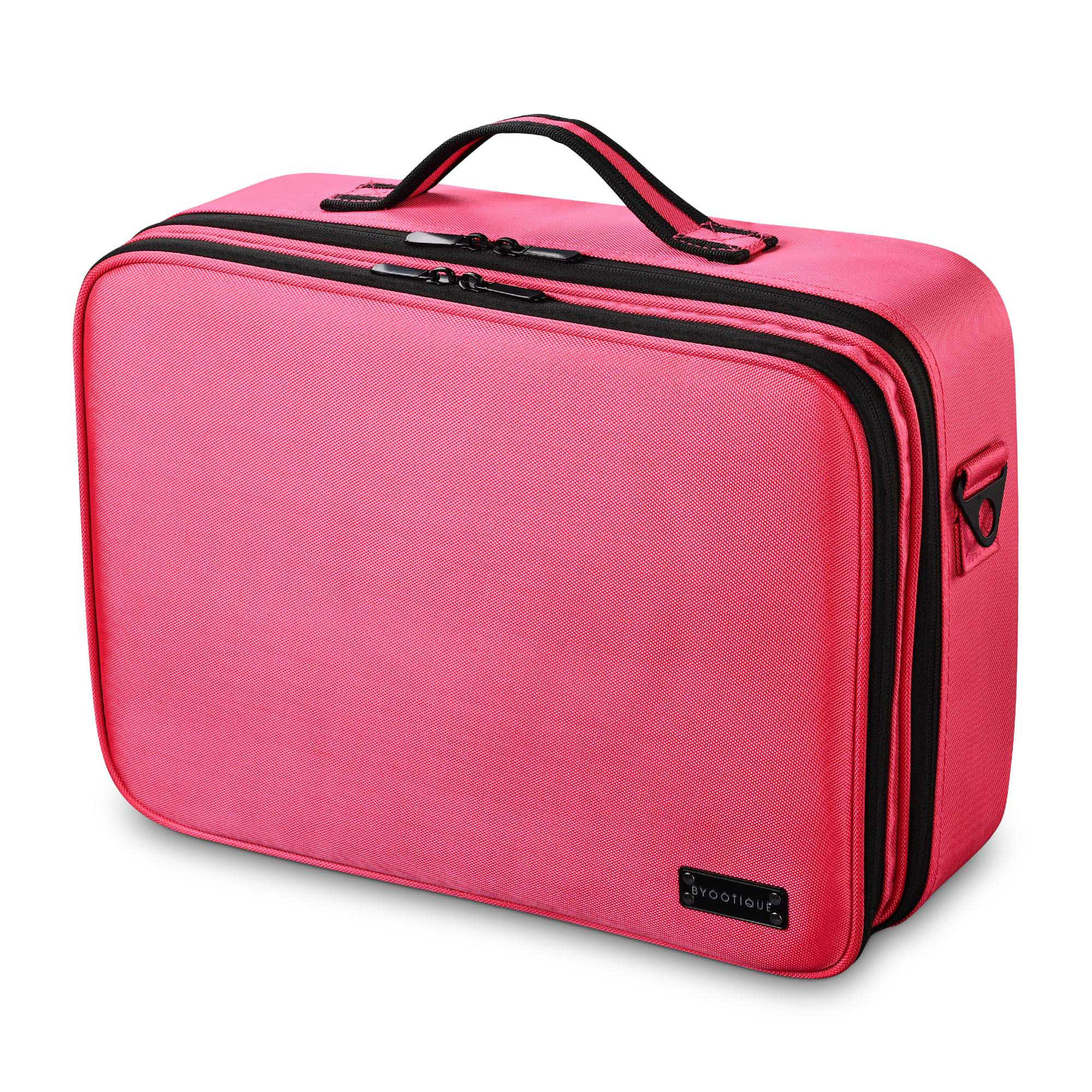 Byootique 10 Travel Makeup Bag Cosmetic Case Storage Organizer Travel  Brush Holder, Hot Pink