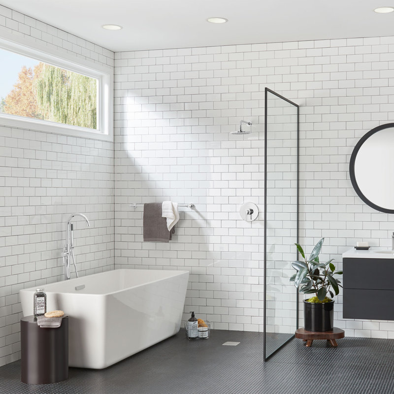 Robinet de douche thermostatique inverseur Studio S, Chrome poli