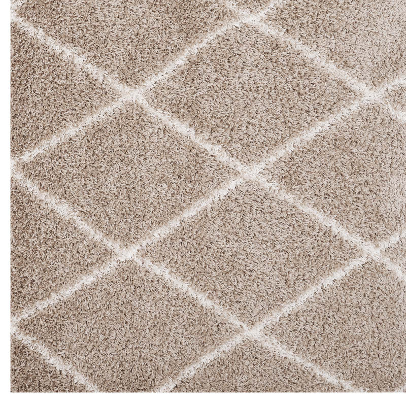 Modway Toryn Diamond Lattice Shag Area Rug