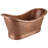 Paige 72" Copper Soaking Double Slipper Freestanding Tub with Rolled Rim-102795368-102795373