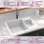 Belfry Kitchen Ashby 440mm W Double Bowl Stone Kitchen Sink with 1 Faucet Hole-211307699