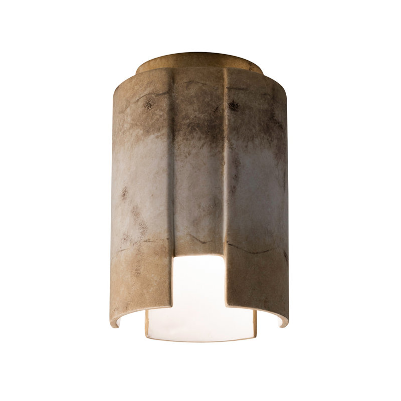 Plafonnier encastré d'extérieur 1 ampoule Breagha, Travertin Greco, LED (Integrated)