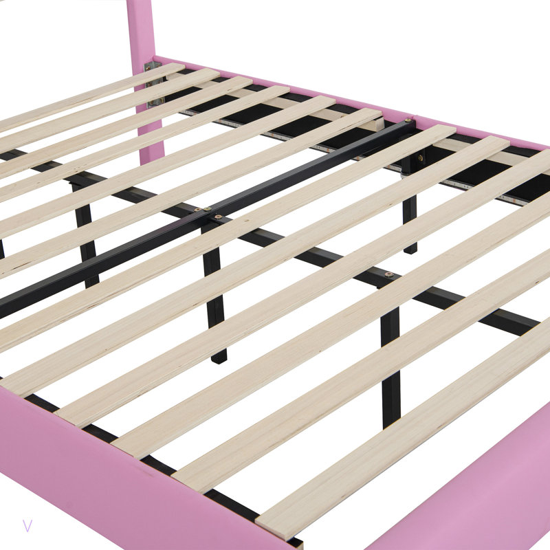 Upholstered Bed Frame With LED Lights, Full