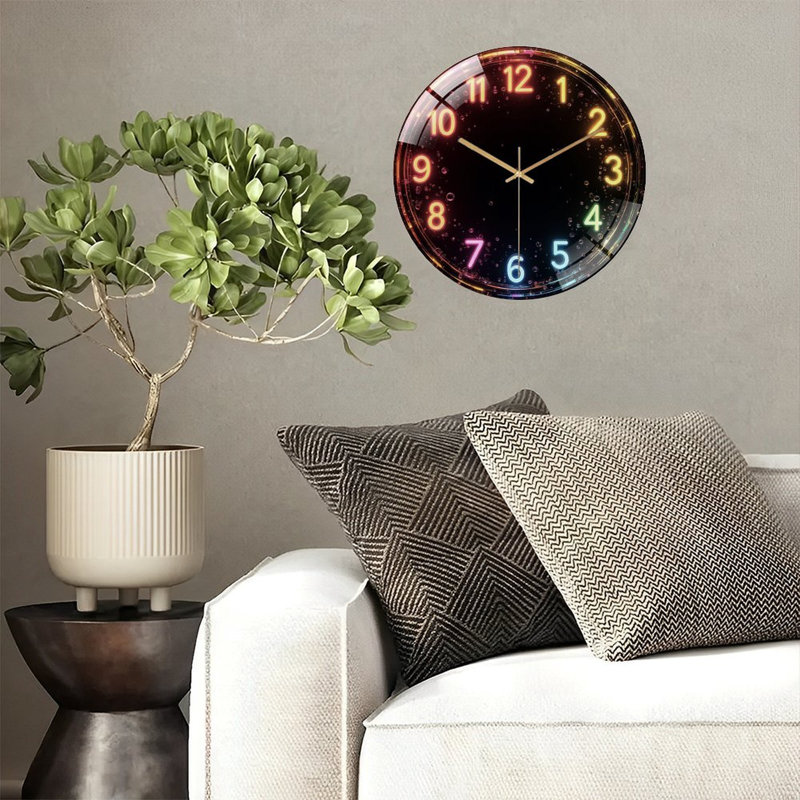 Horloge murale 12 po Glow