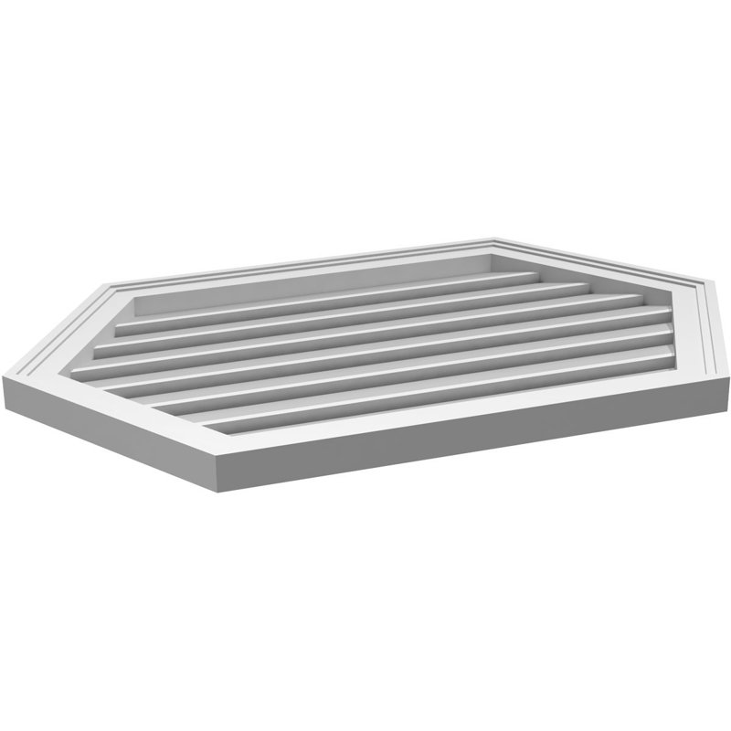 Évent horizontal fonctionnel à pignon en uréthane à surface horizontale Signature, H 22 po x l 34 po x P 1,5 po