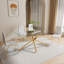 Dederick Glass Top Metal Base Dining Table-1203054964
