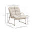 Ensemble de chaises longues en corde tissée 3 pièces avec repose-pieds et table d'appoint