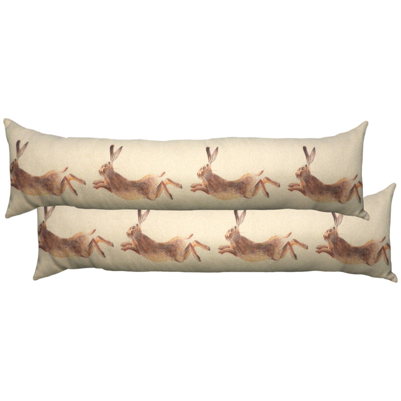 Hunter Leaping Hare Draught Excluder Animal Print Bolster Cushion