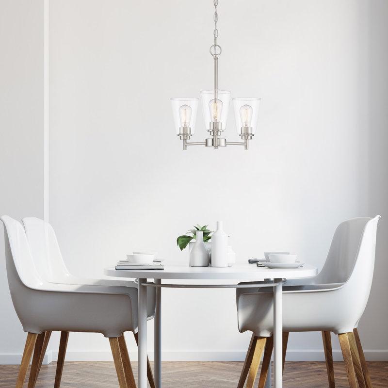Amna 3 - Light Dimmable Tiered Chandelier, Satin Platinum
