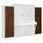 Queen Size Murphy Wall Bed with Closet, Drawers & Drop-Down Desk, Space-Saving White Foldable Bed-117989032