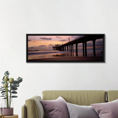 «Manhattan Beach Pier, Manhattan Beach, California», reproduction sur toile tendue