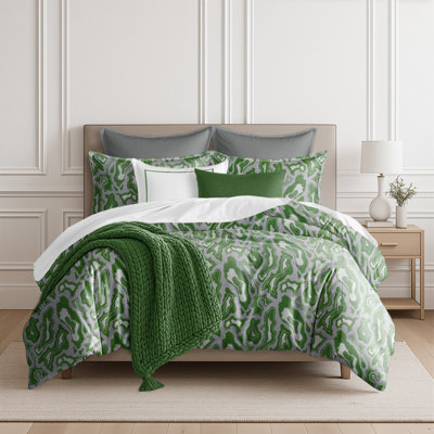 Ensemble d'édredon et 1 taie décorative Hollow Fern