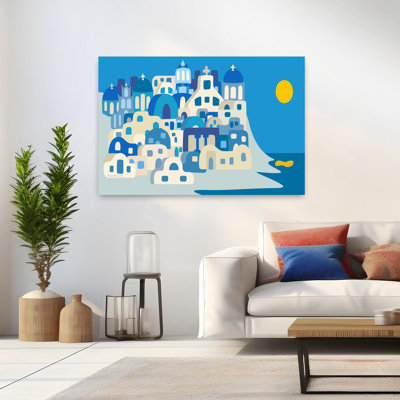 Art contemporain, paysage côtier abstrait