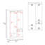 Amoire 2 tiroirs Alder avec 2 armoires, 2 tringles et 4 tablettes