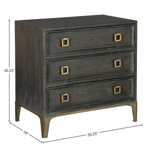 Wade Logan® Aryo Triple Drawer Nightstand, Edgewater Finish & Reviews ...